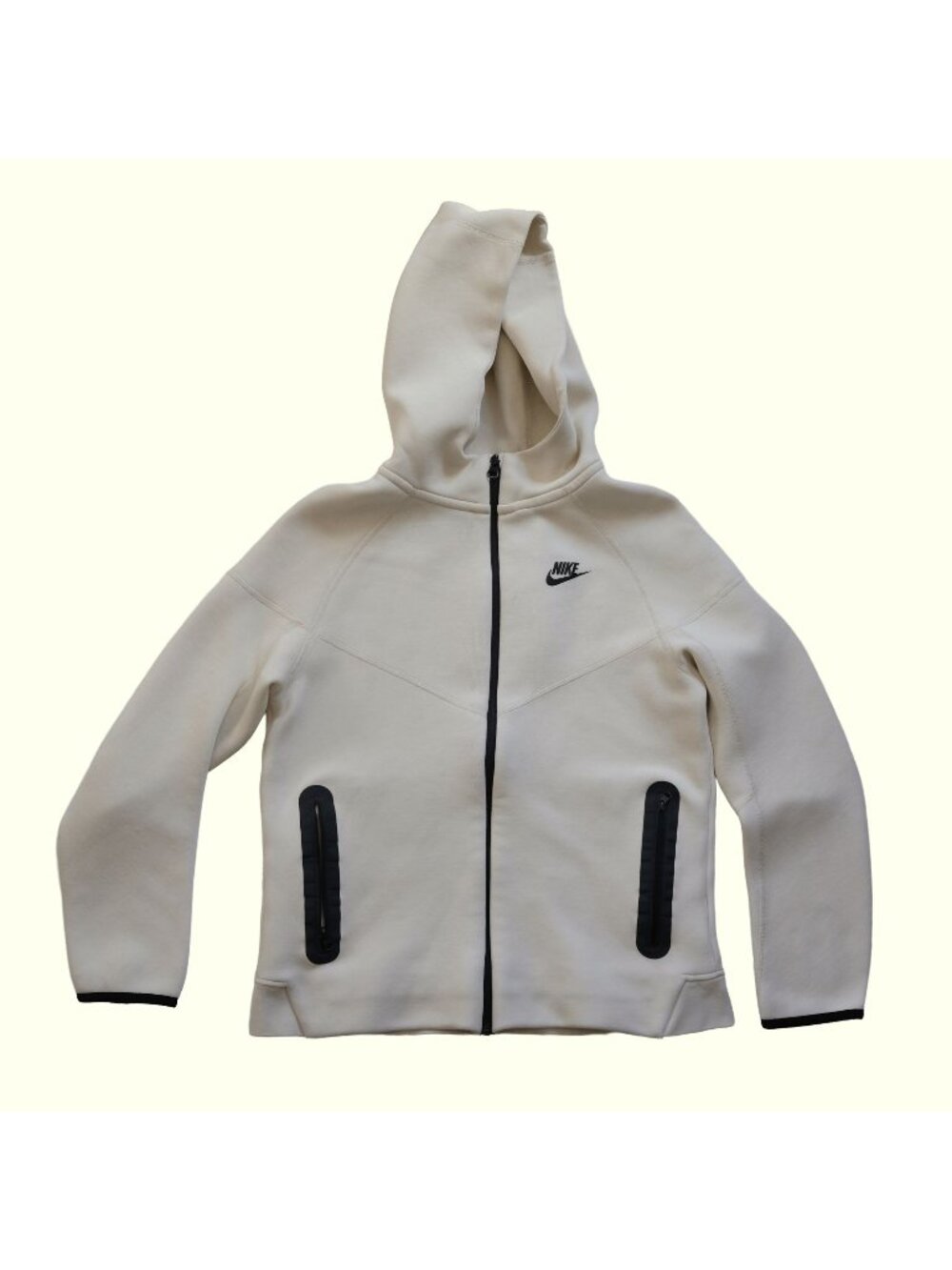 NIKE TECH FLEECE ZIP HOODIE SWEATSHIRT ACTIVE SPORT BEIGE 2023 YOUTH SZ XL